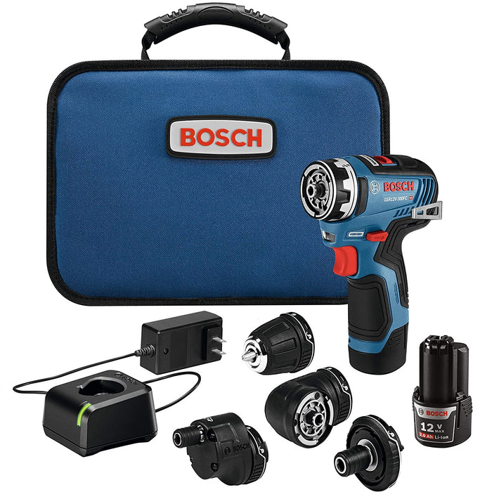 Bosch GSR12V-300FCB22 12V Max Chameleon Drill/Driver Kit (Refurbished)